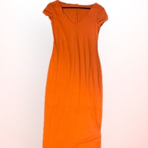 Orange Bodycon dress NWOT